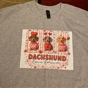 Gildan Gray Dachshund Love Forever Tee